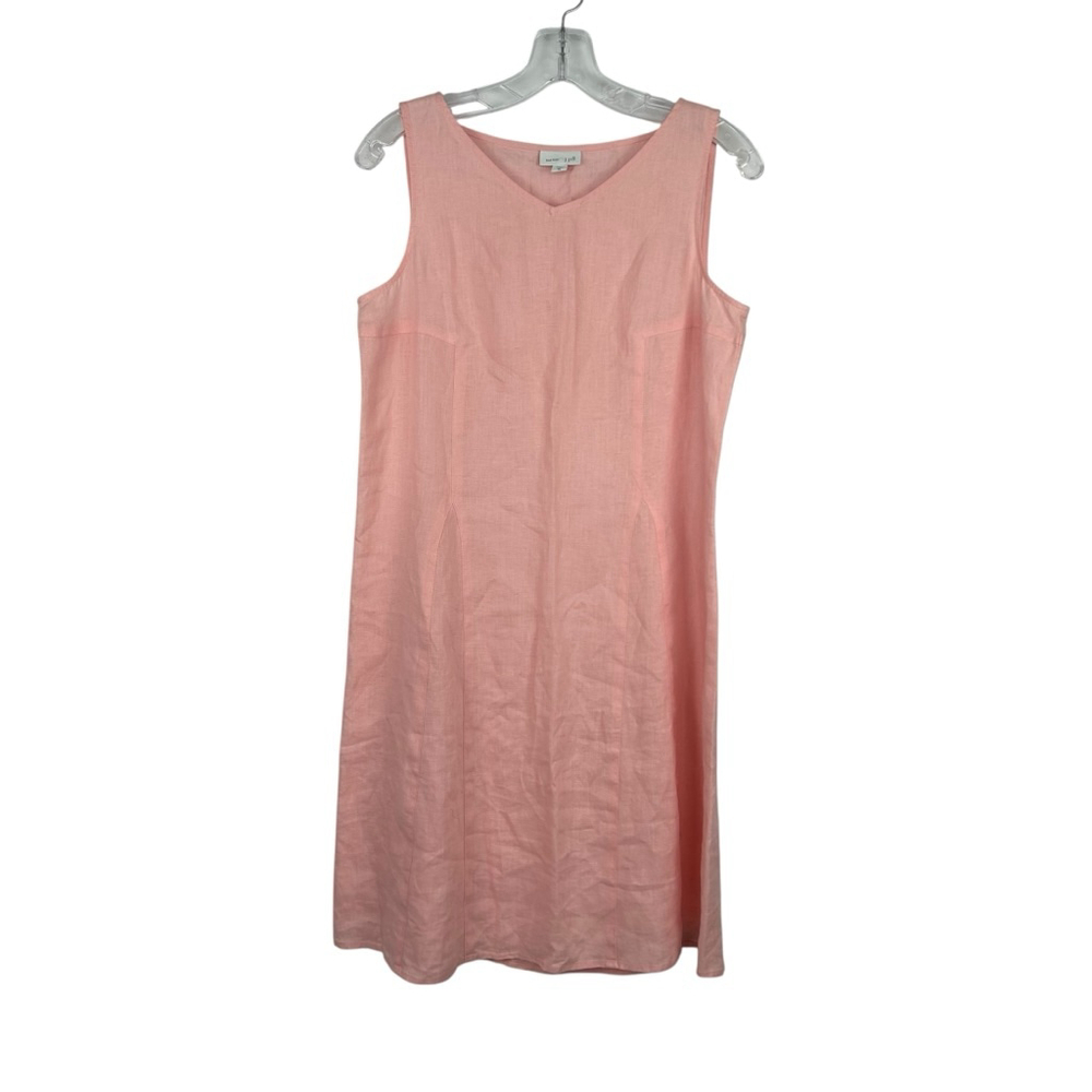J.Jill Love Linen Shift Dress Pink XS Sleeveless - Picture 2 of 8